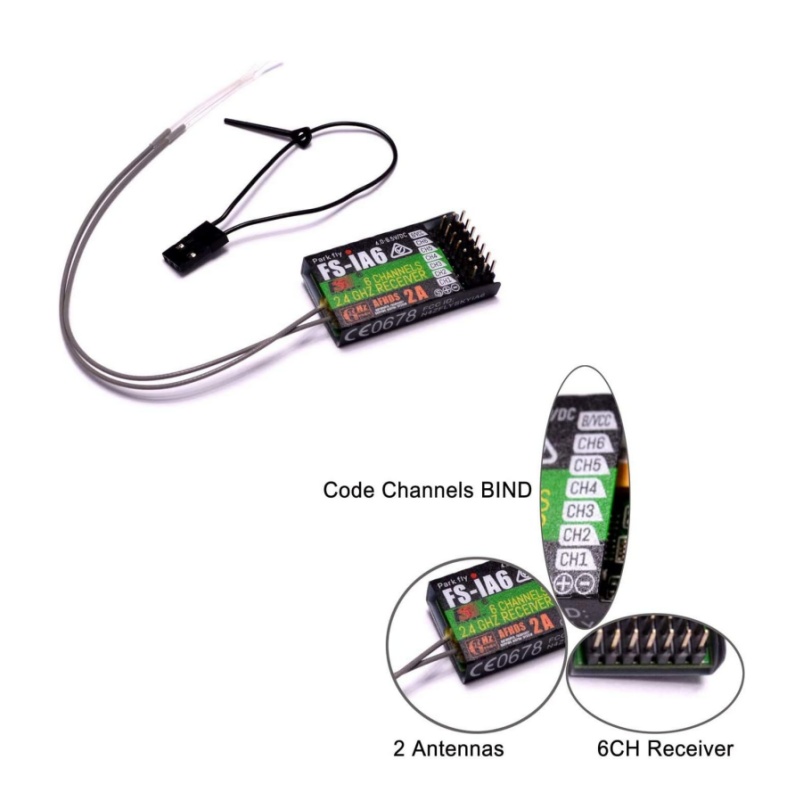 Drone Battery Plate - Flysky FS-IA6 レシーバー 6CH デュアルアンテナ iBus