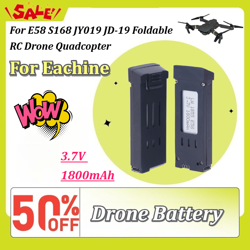 Eachine Drone E58 - 新しい 3.7V 1800mAh 充電式リチウム電池 Eachine E58