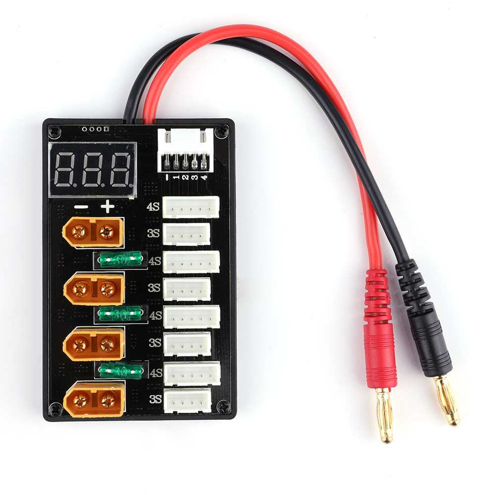 Drone Battery Parallel Board - Xt60-ドローン用充電パネル付きバッテリー,アップグレードバージョン3s 4s,imax b6用,バランス充電器付き,isdt q6 rc,yyds