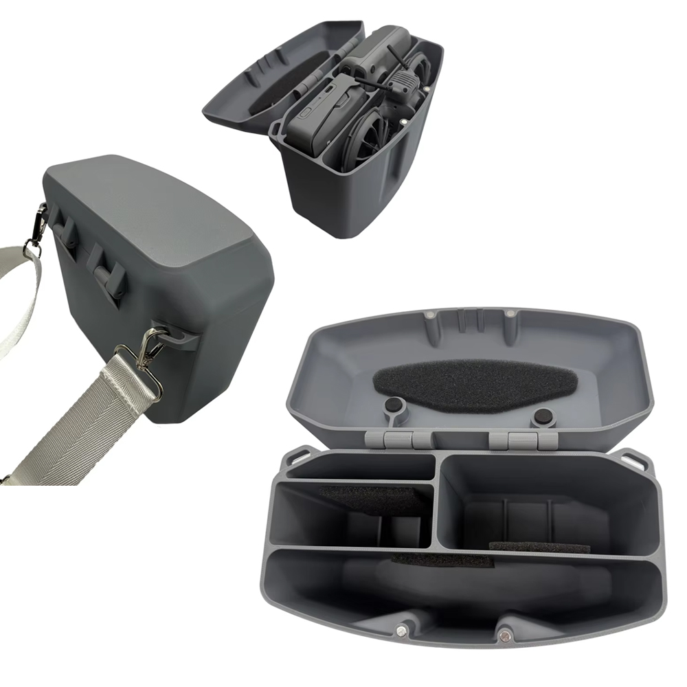 Drone Battery Strap - DJI Neo 2用3Dプリント製ボックス、磁気蓋付き、調整可能なストラップ、ドローンバッテリーハブとRC N3コントローラーを収納できるハードキャリングケース