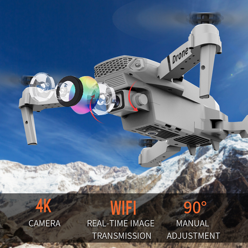 ポータブルE88 PROドローン折りたたみ式フレームプロフェ - Eachine Drone E58 のレビューと価格