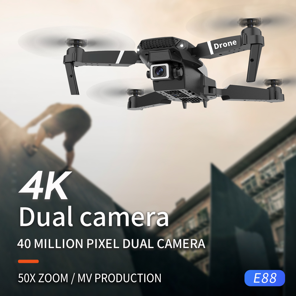 ポータブルE88 PROドローン折りたたみ式フレームプロフェ - Eachine Drone E58 のレビューと価格