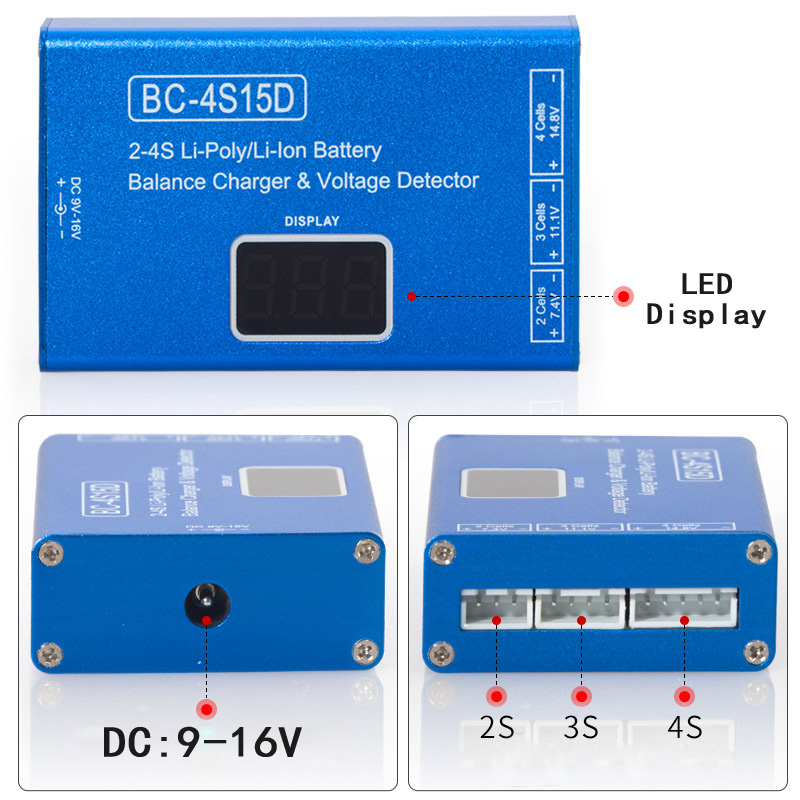 BC-4S15D 2-4S リチウムバランス充電器 1500 - Drone Battery Voltage Checker のレビューと価格