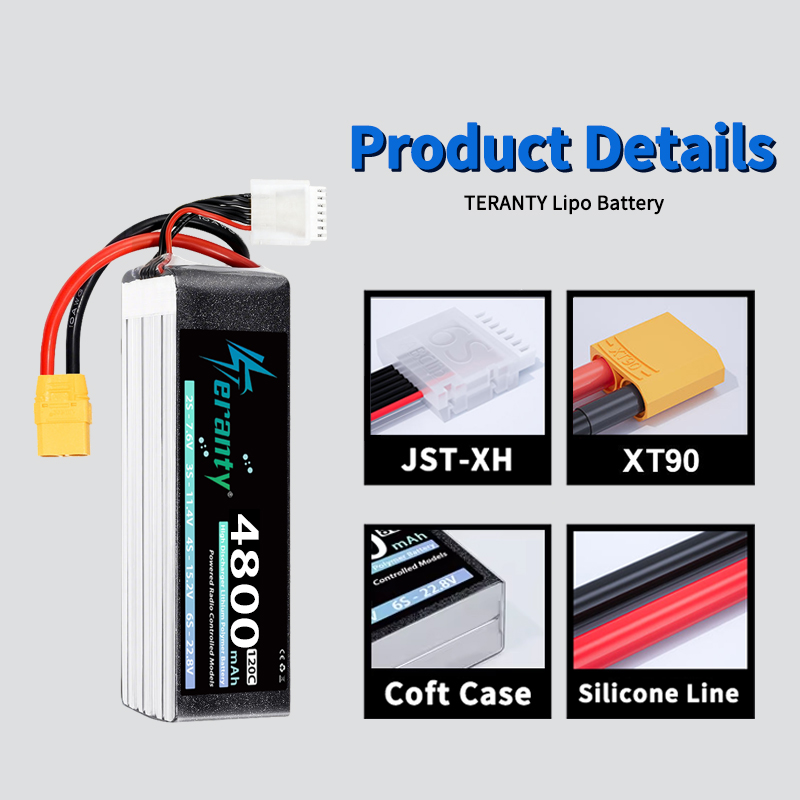 TERANTY 6S 4800mAh リポバッテリー 22. - Drone Battery 6S のレビューと価格