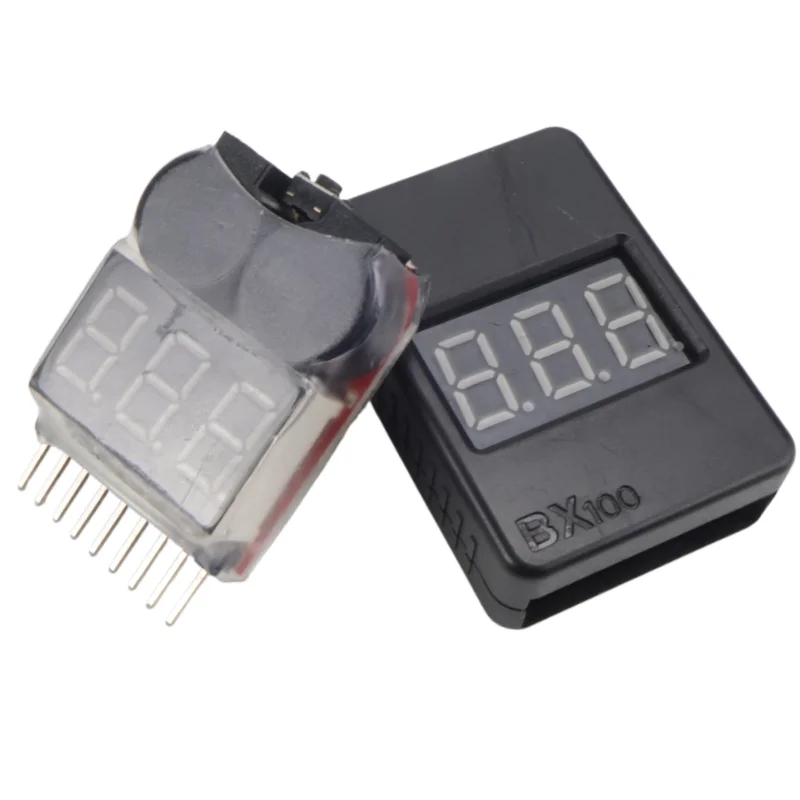 1-8S リポバッテリー電圧テスター低電圧ブザーアラームバッ - Drone Battery Voltage Checker のレビューと価格