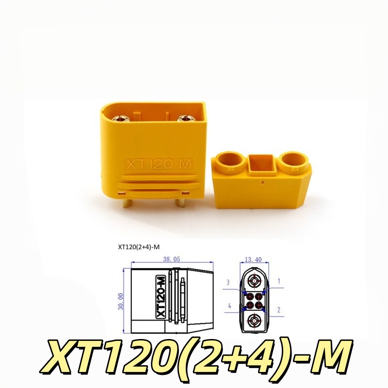 Amass オリジナル XT120(2+4) コネクタ高電流 - Drone Battery High Voltage のレビューと価格
