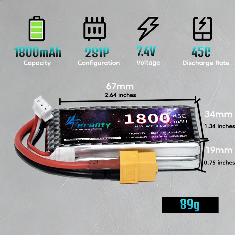 TERANTY 2S 3S 4S 1800mAh リポバッテ - Drone Battery 4S のレビューと価格