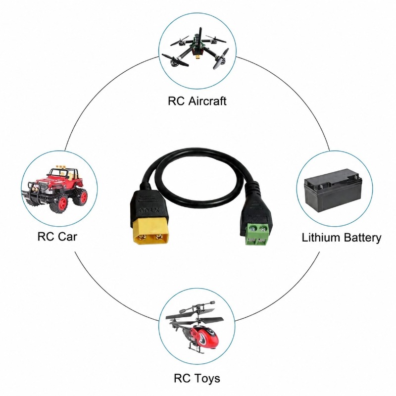 XT60コネクタ オス-メス 2ピンネジ式端子台アダプターケ - Drone Battery Balance Charger のレビューと価格