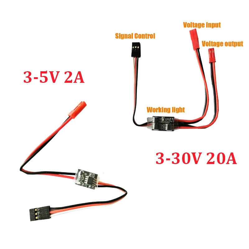 2-20A 高電流リモートコントロール電子スイッチ 3-30 - Drone Battery High Voltage のレビューと価格