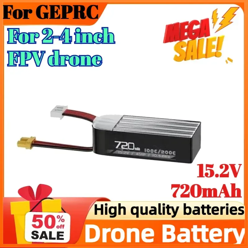 4S 15.2V 720mAh 100C バッテリー GEP - Drone Battery High Voltage のレビューと価格